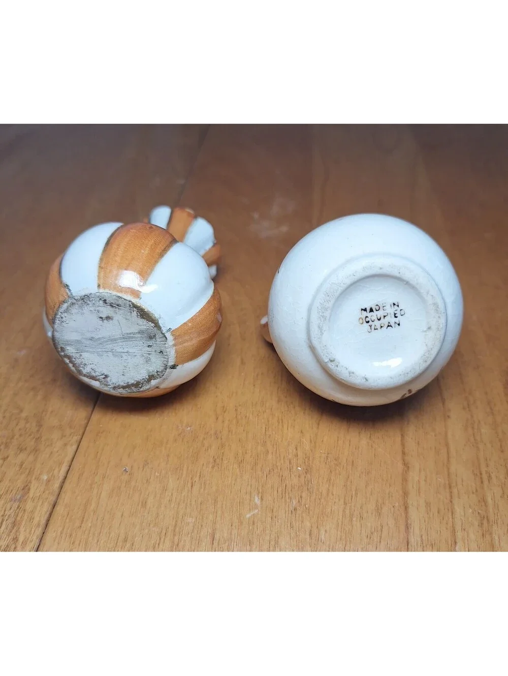 2 VTG Miniature Pottery Vases One Is Morikin From Occupied Japan